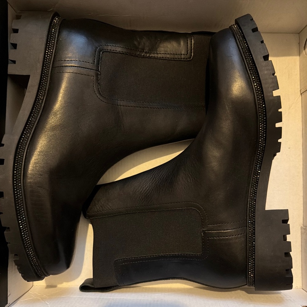 DKNY Sleek Black Ankle Boots
